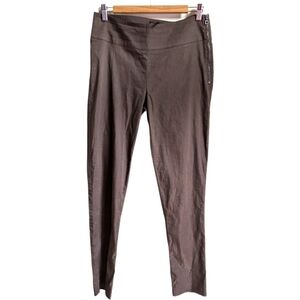 SARAH PACINI Brown Shiny Lagenlook  Casual Contemporary Pull On Pants Size 2